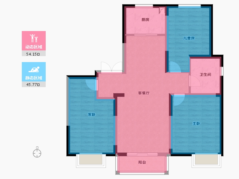 山东省-济南市-保利山语-89.18-户型库-动静分区