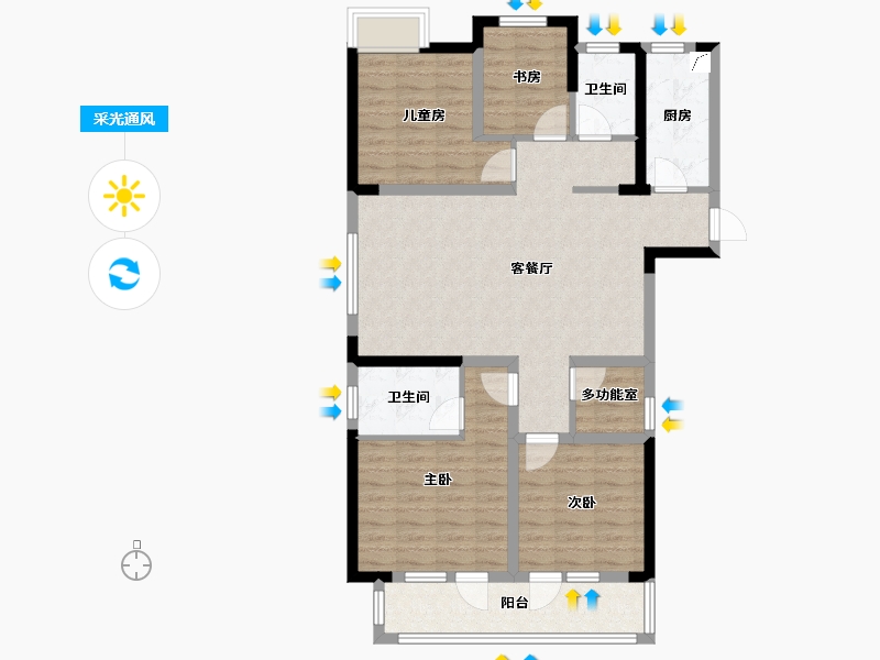 湖北省-武汉市-东湖风光-97.47-户型库-采光通风