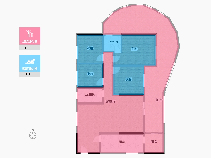 四川省-宜宾市-中央公园-80.00-户型库-动静分区