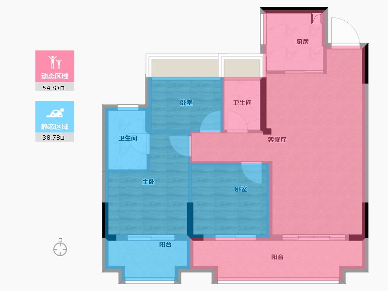 安徽省-淮北市-迦美凯兴府-83.82-户型库-动静分区