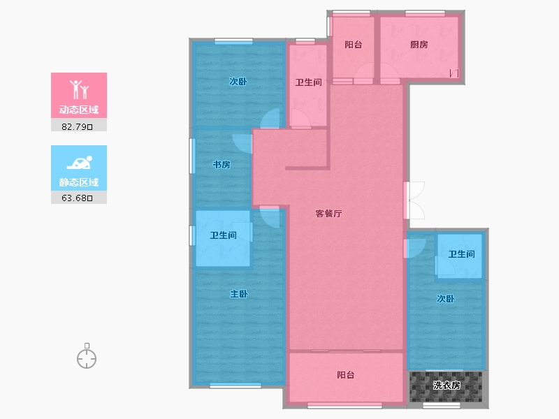 山西省-阳泉市-泉民华府-136.08-户型库-动静分区