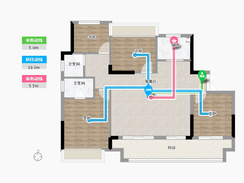 安徽省-淮北市-迦美凯兴府-99.85-户型库-动静线