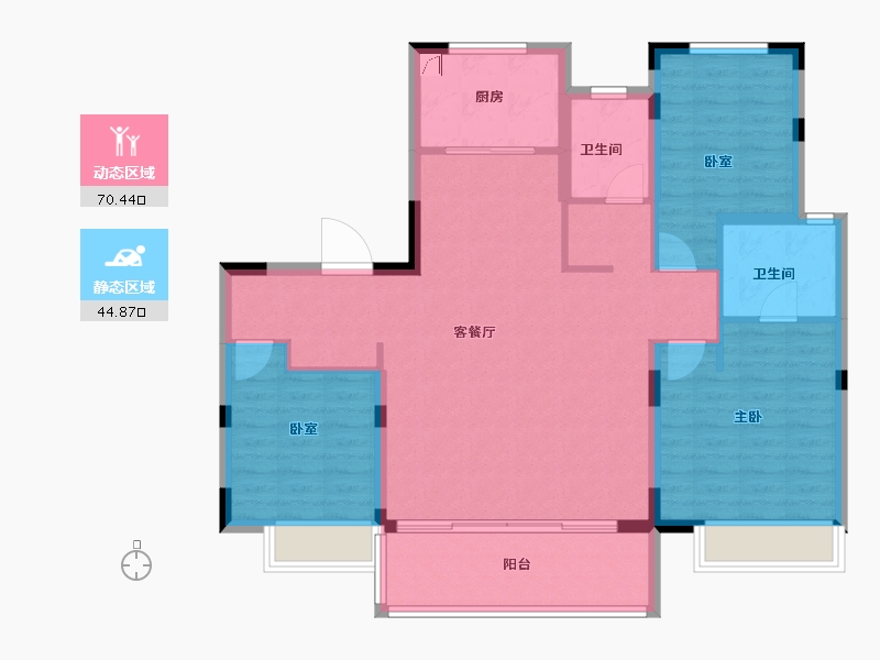 山东省-济南市-中博谦山-104.28-户型库-动静分区