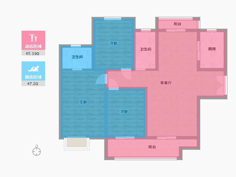 陕西省-西安市-御锦城-100.00-户型库-动静分区