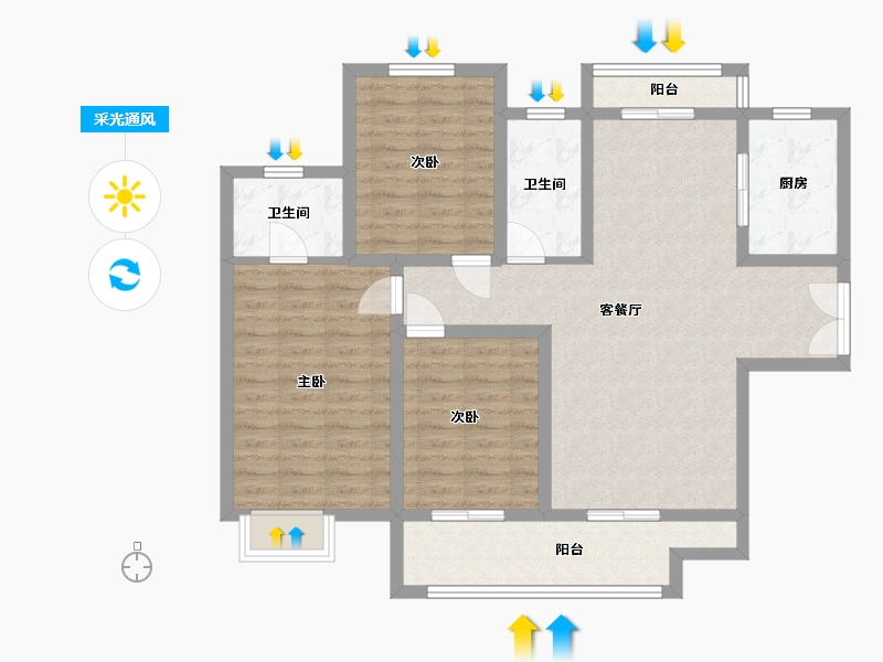 陕西省-西安市-御锦城-100.00-户型库-采光通风