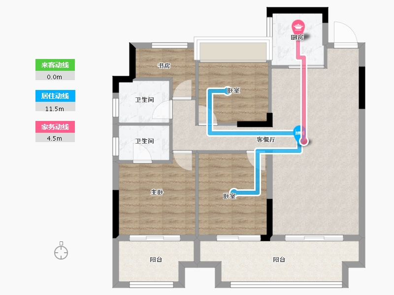 安徽省-淮北市-迦美凯兴府-91.24-户型库-动静线