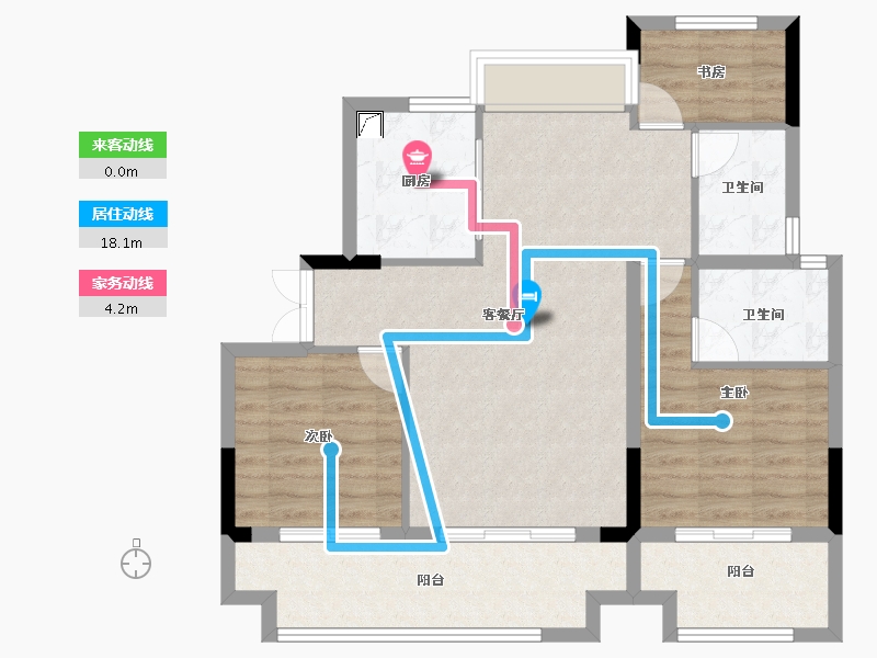 安徽省-淮北市-迦美凯兴府-85.06-户型库-动静线