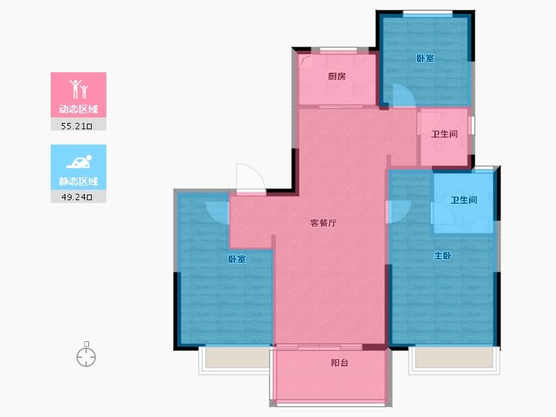 山东省-济南市-中博谦山-94.19-户型库-动静分区