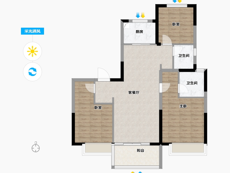 山东省-济南市-中博谦山-94.19-户型库-采光通风