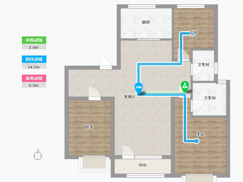 山东省-烟台市-莱州市安邦君悦-100.00-户型库-动静线