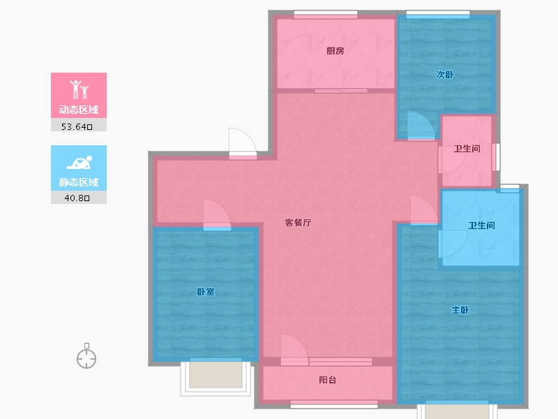 山东省-烟台市-莱州市安邦君悦-100.00-户型库-动静分区