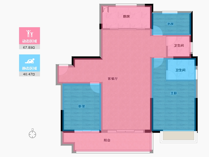 江苏省-淮安市-文锦城-97.35-户型库-动静分区