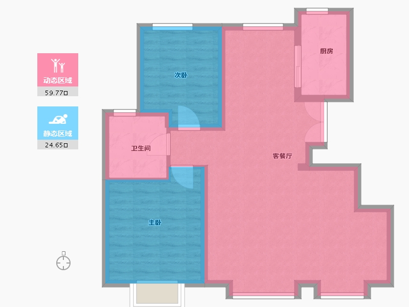 天津-天津市-中建玖棠府-75.99-户型库-动静分区