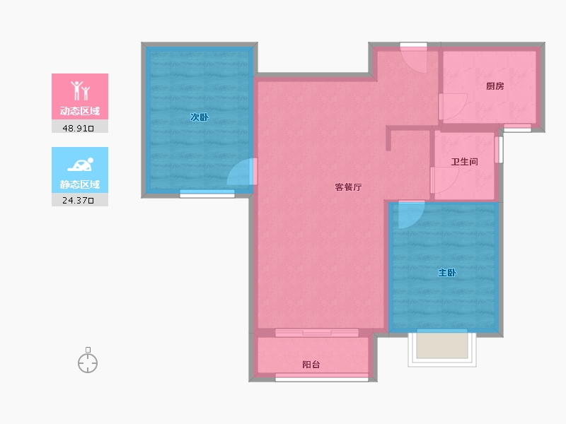 天津-天津市-复地林与里-65.60-户型库-动静分区