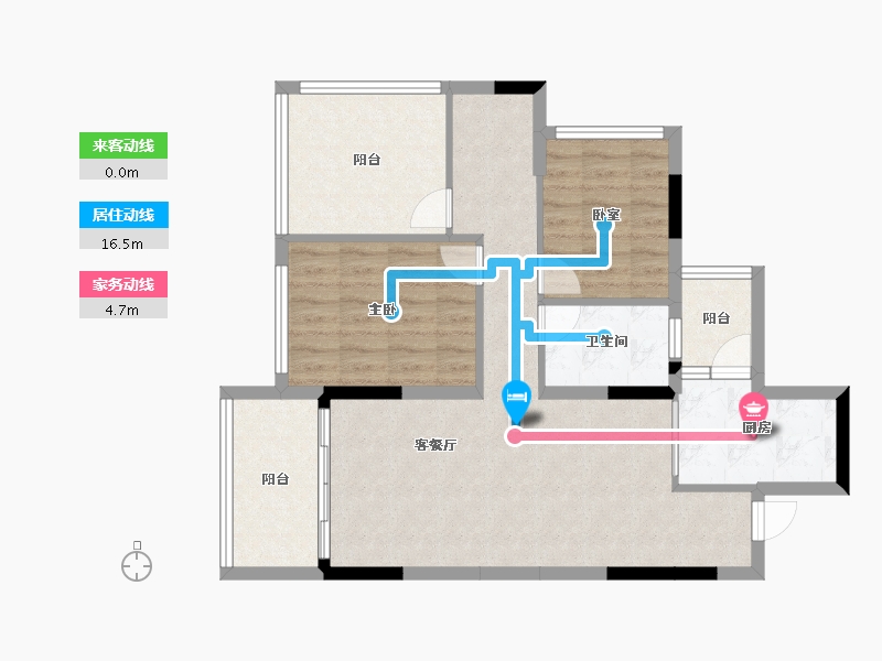 重庆-重庆市-奥园悦府-81.45-户型库-动静线