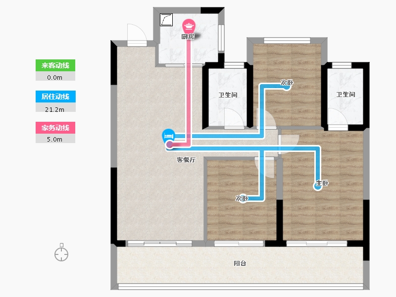 浙江省-温州市-远洋半岛九号-90.36-户型库-动静线