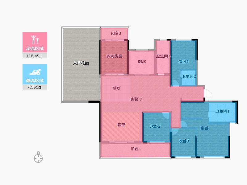 湖南省-怀化市-大汉华龙府-212.20-户型库-动静分区