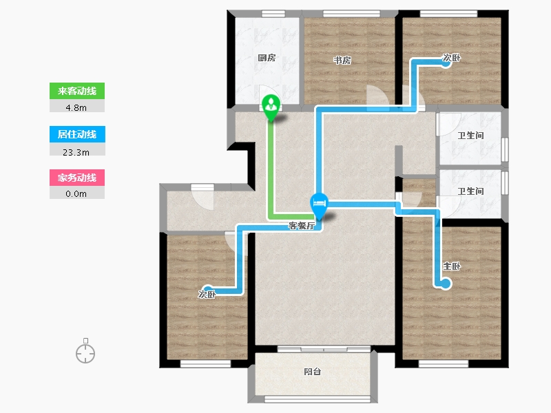 内蒙古自治区-呼和浩特市-慧谷上品二期-115.38-户型库-动静线