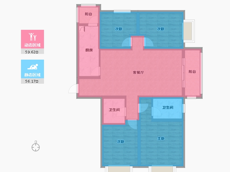 山西省-太原市-太行悦泉苑-110.00-户型库-动静分区