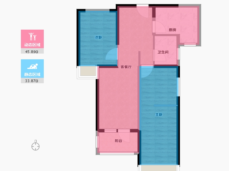 湖北省-武汉市-红桥城尚都-70.41-户型库-动静分区