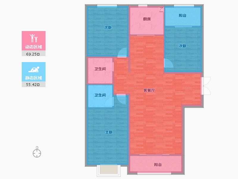 山西省-阳泉市-泉民华府-113.34-户型库-动静分区