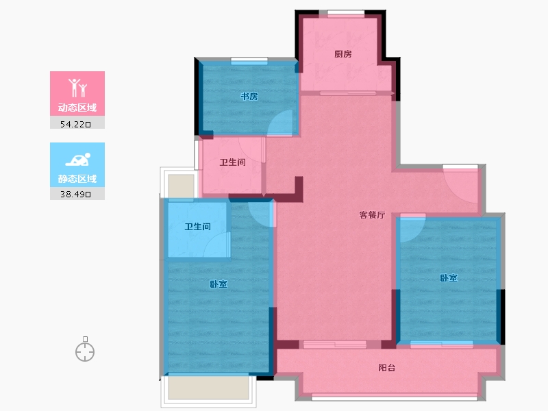 江苏省-淮安市-文锦城-82.54-户型库-动静分区