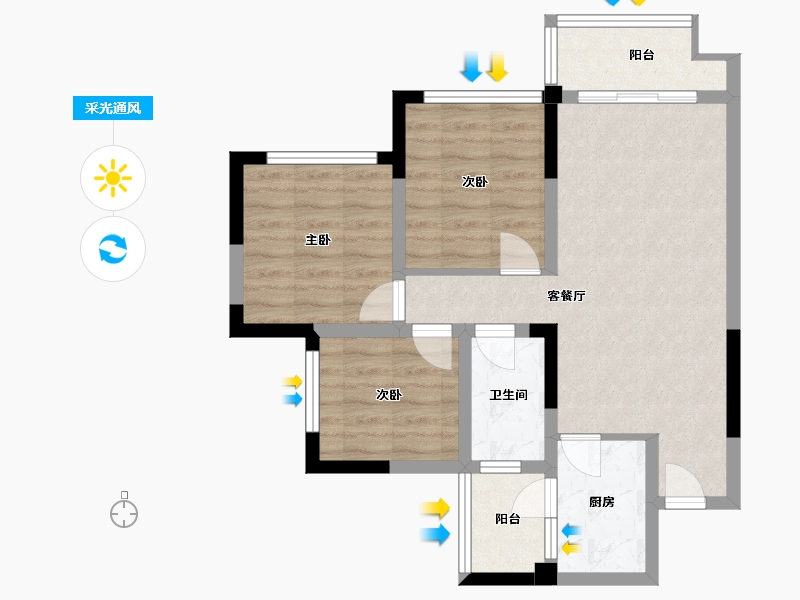 四川省-资阳市-柠都.天誉府-95.00-户型库-采光通风