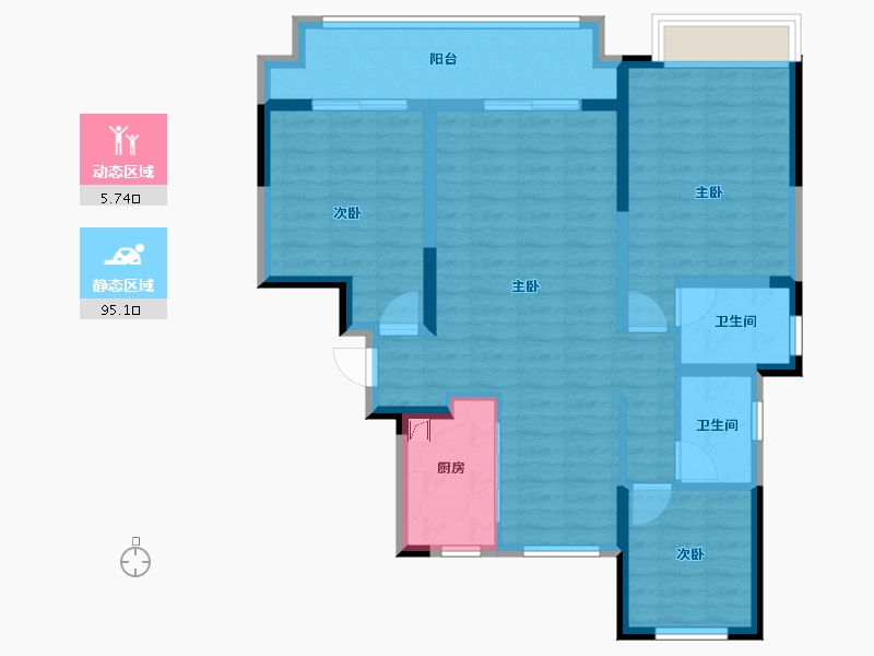 河南省-驻马店市-森林湖畔-90.00-户型库-动静分区