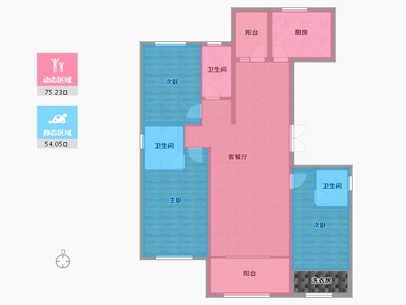 山西省-阳泉市-泉民华府-119.78-户型库-动静分区