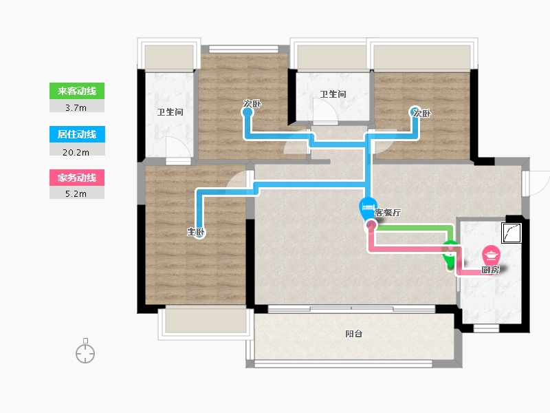 广东省-惠州市-碧桂园深荟城-85.00-户型库-动静线