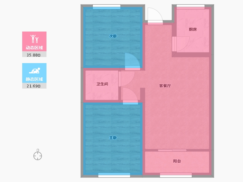 河北省-石家庄市-卓越学府-67.00-户型库-动静分区