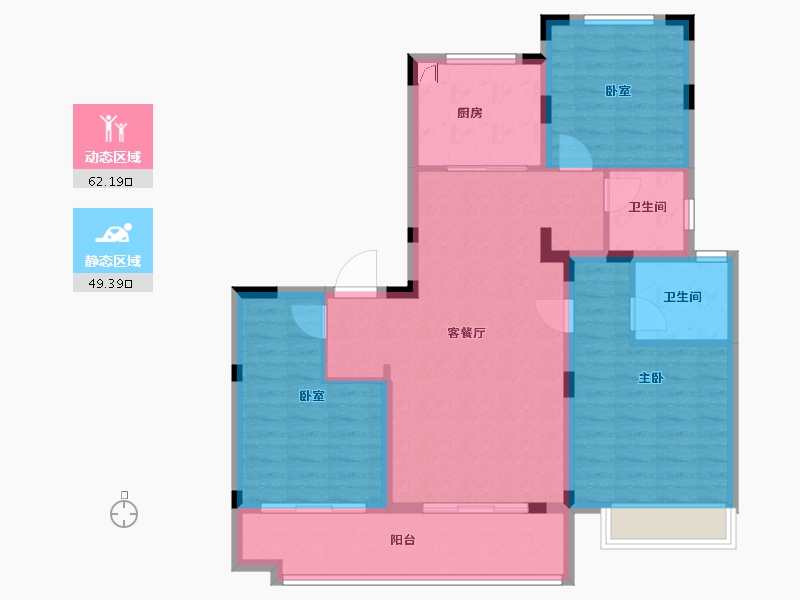 山东省-济南市-中博谦山-100.38-户型库-动静分区