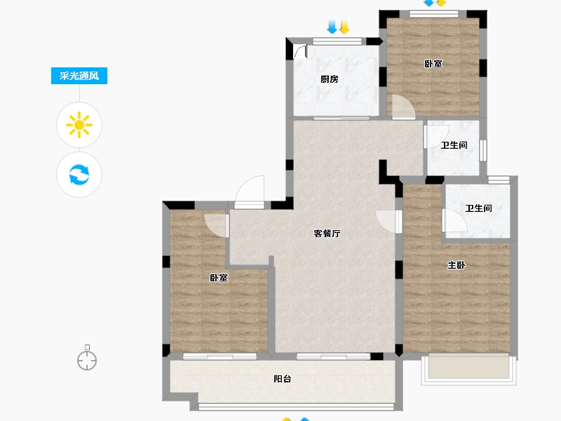 山东省-济南市-中博谦山-100.38-户型库-采光通风