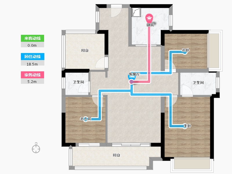 广东省-河源市-保利188阅江台-95.40-户型库-动静线