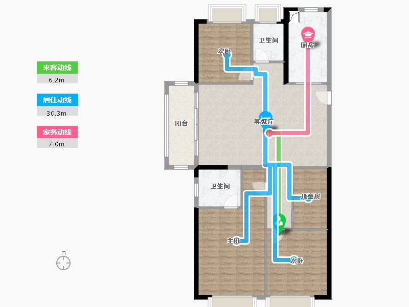 湖北省-武汉市-金地兰亭大境-119.14-户型库-动静线