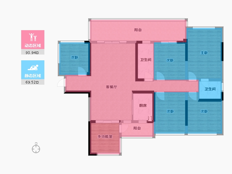 广西壮族自治区-河池市-天润府-104.97-户型库-动静分区