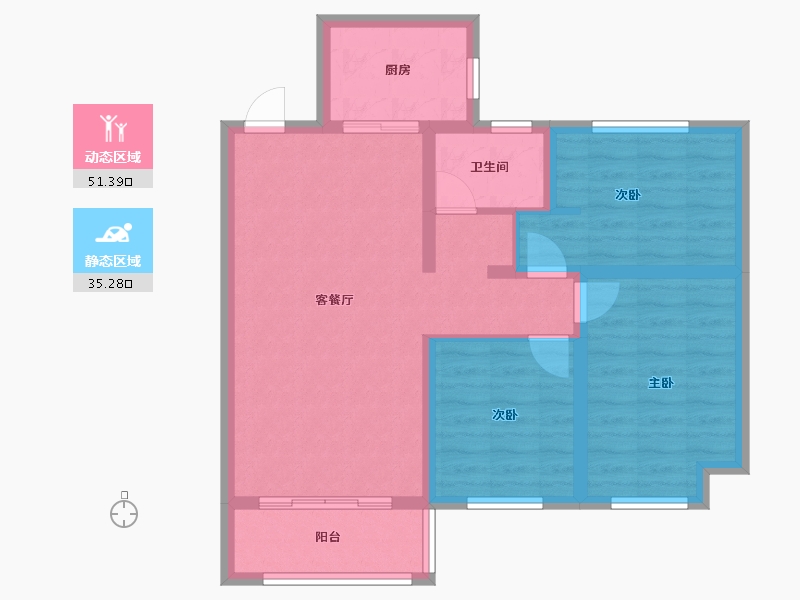 河北省-衡水市-博雅城市中心-86.00-户型库-动静分区