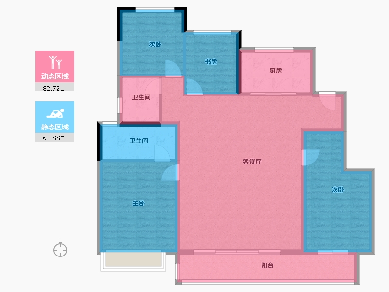 浙江省-嘉兴市-华润润府-132.00-户型库-动静分区