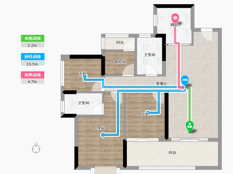 广东省-广州市-深业颐泽府-84.41-户型库-动静线