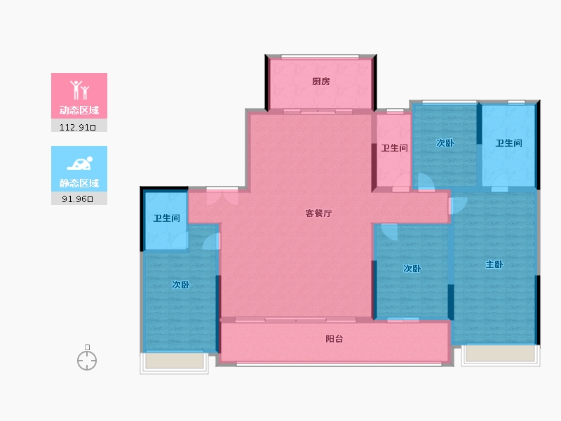 浙江省-嘉兴市-苏嘉云境园-188.24-户型库-动静分区