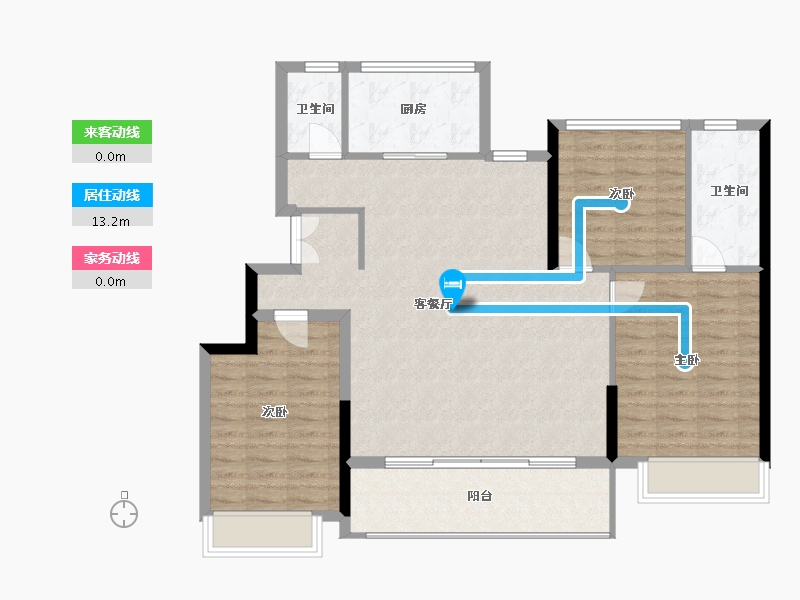 浙江省-嘉兴市-苏嘉云境园-106.93-户型库-动静线