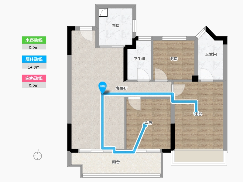 浙江省-湖州市-中南望樾澜庭-78.00-户型库-动静线