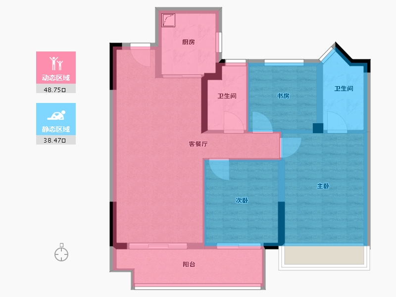 浙江省-湖州市-中南望樾澜庭-78.00-户型库-动静分区