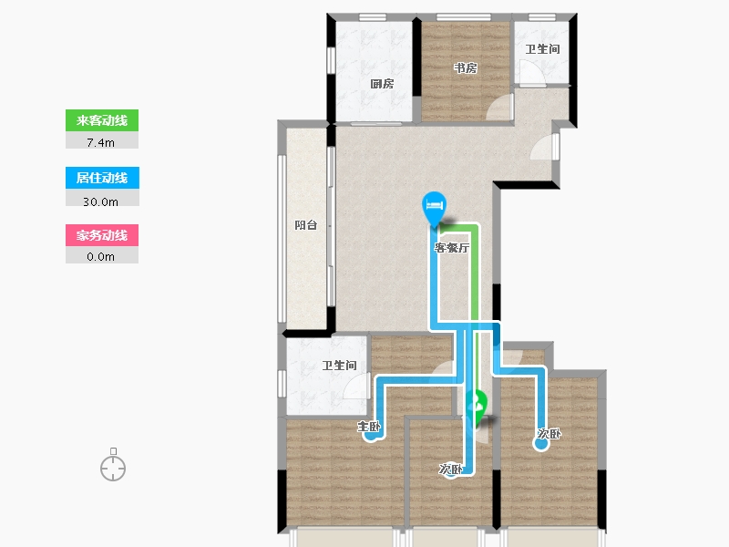 浙江省-嘉兴市-华润润府-124.00-户型库-动静线