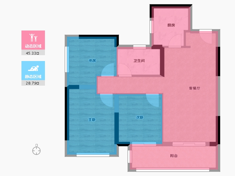 贵州省-贵阳市-建发央著-66.00-户型库-动静分区