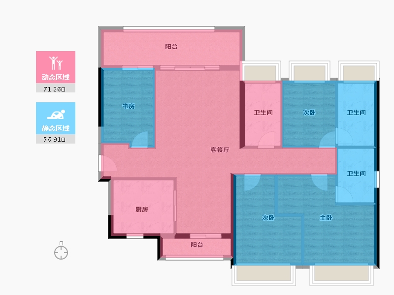 广东省-广州市-深业颐泽府-116.04-户型库-动静分区