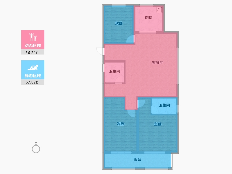 山东省-枣庄市-中坚一品-108.00-户型库-动静分区