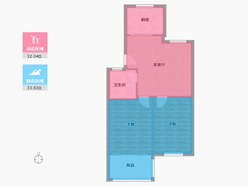 浙江省-宁波市-中河丽园-58.00-户型库-动静分区