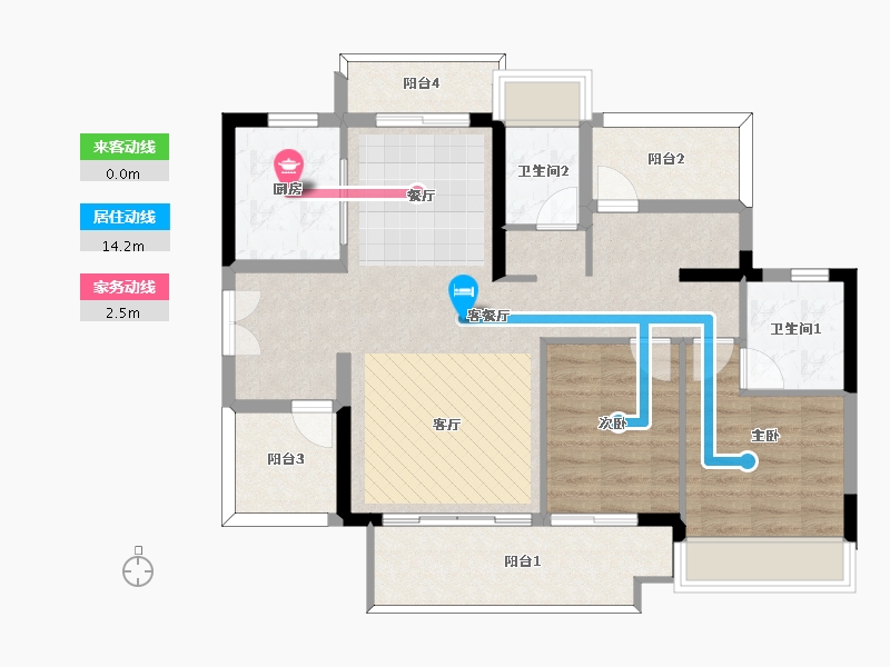 广东省-惠州市-龙湾天宸-91.30-户型库-动静线