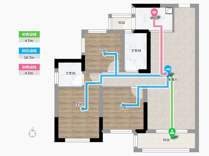 四川省-乐山市-和喜玖熙府-74.00-户型库-动静线